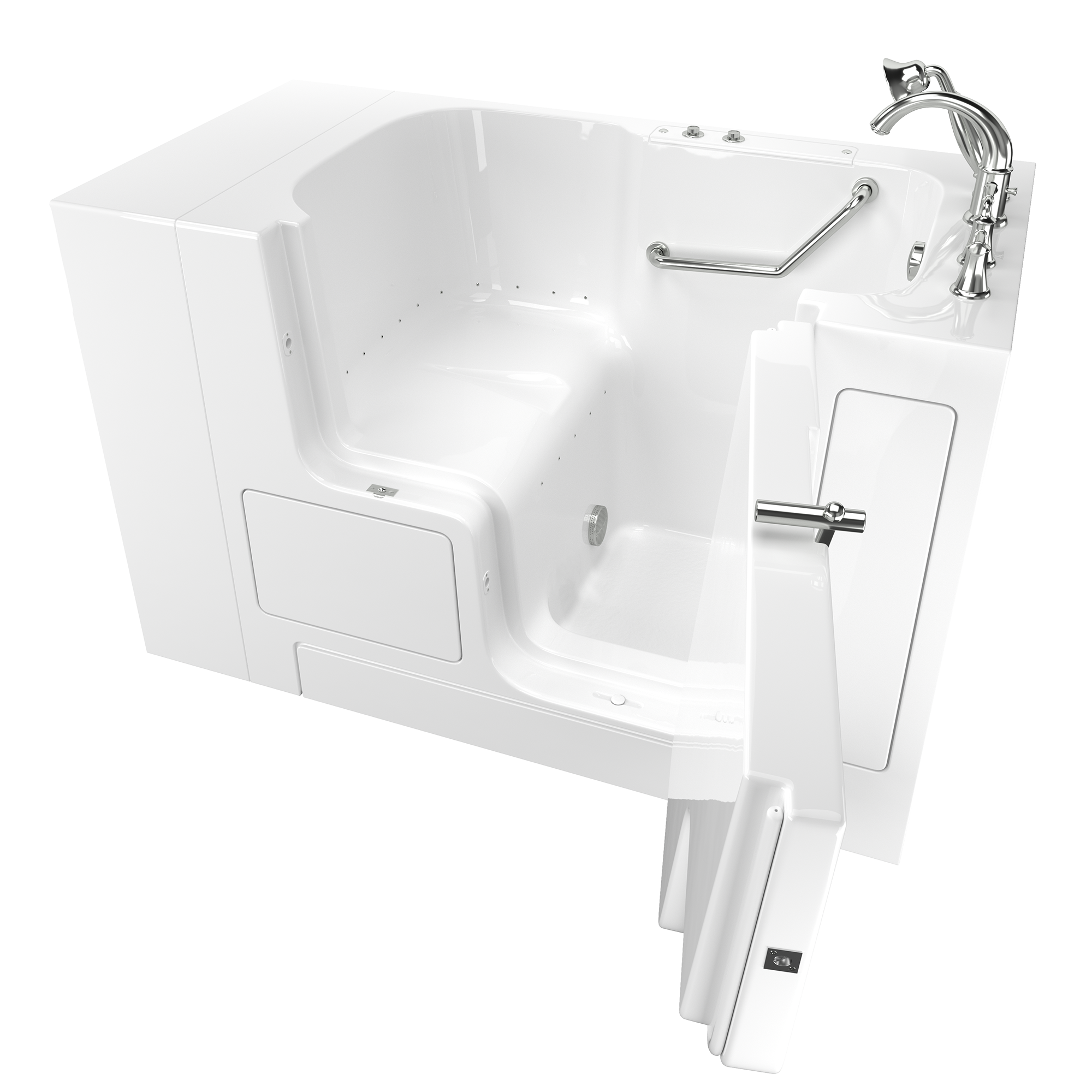 Gelcoat Value Series 32 x 52  Inch Walk in Tub With Air Spa System   Right Hand Drain With Faucet WIB WHITE